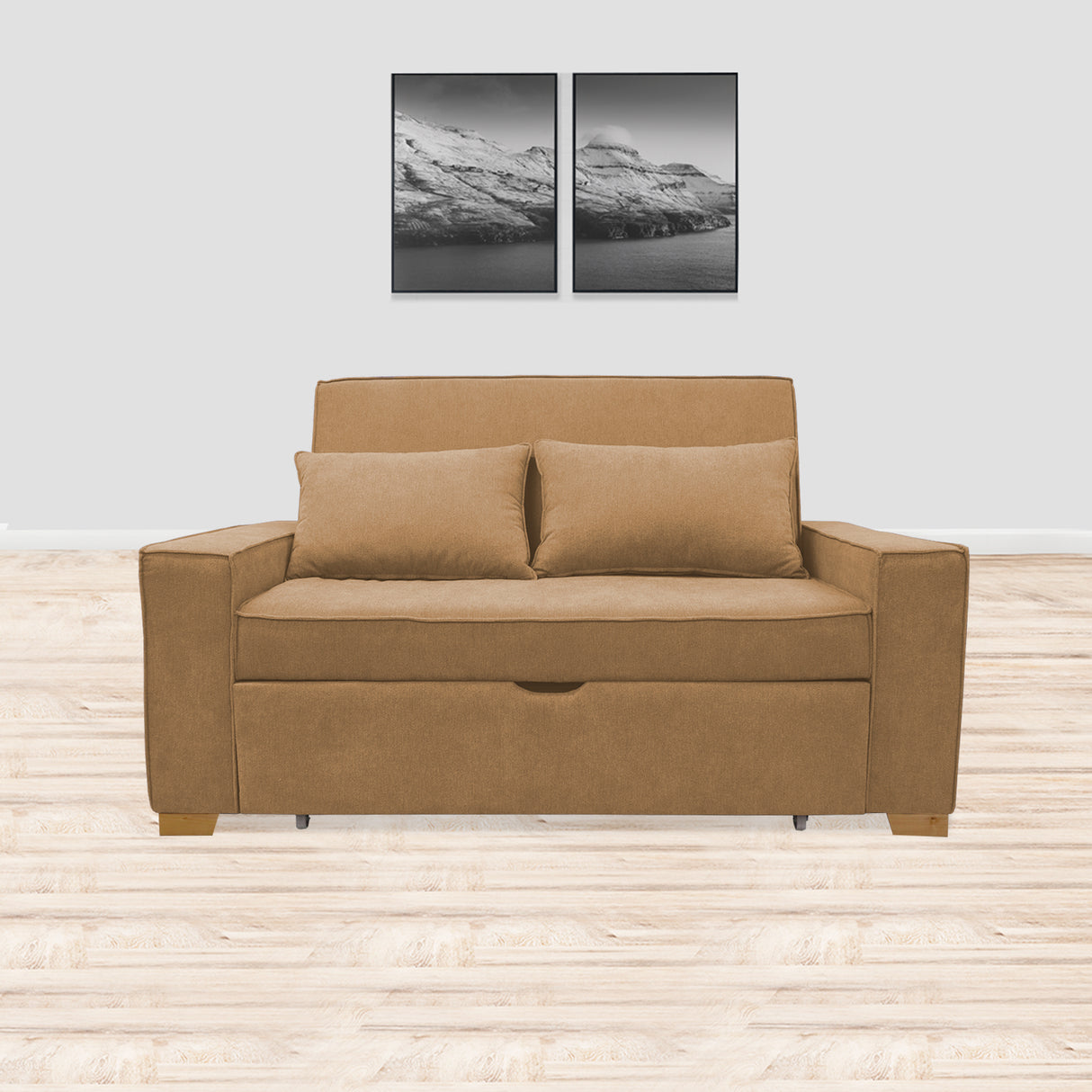 Sofacama Hofer Camel 170x94cm de Dos Puestos - Sofas y Poltronas | Bylmo