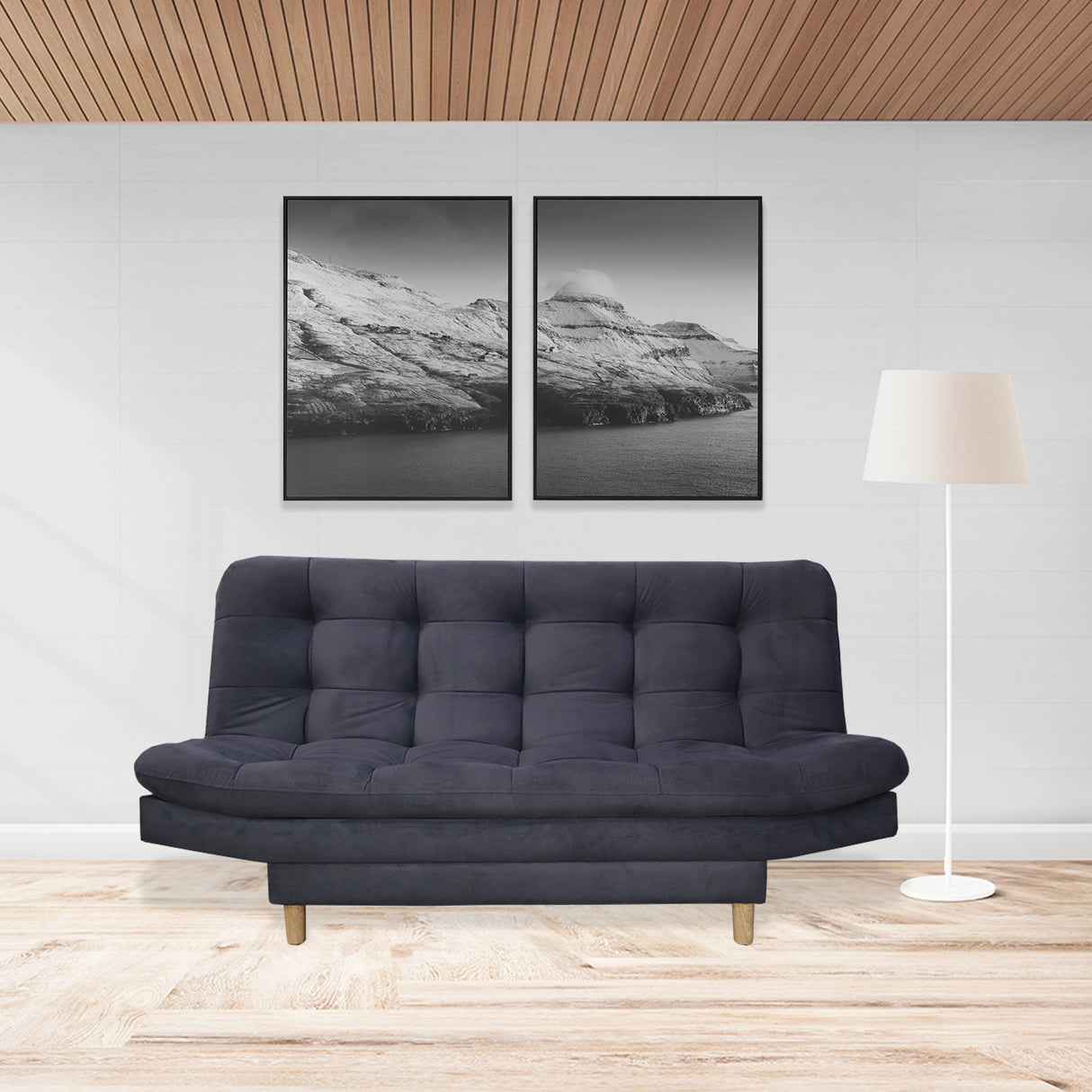 Sofacama Hofmann Gris 185x90cm de Tres Puestos - Sofas y Poltronas | Bylmo