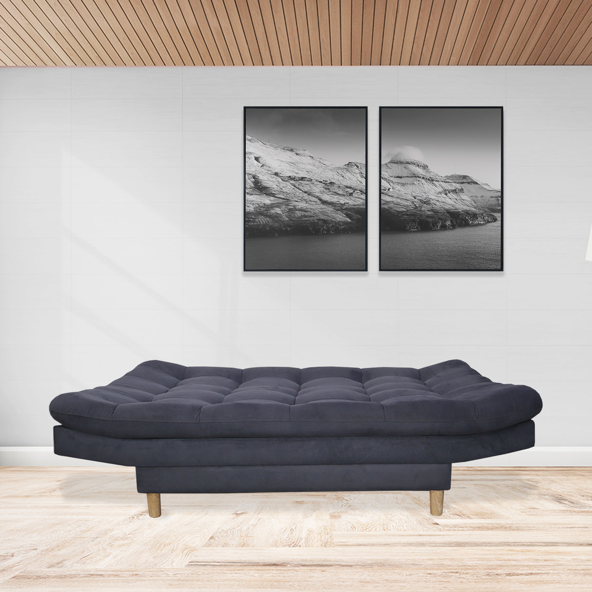 Sofacama Hofmann Gris 185x90cm de Tres Puestos - Sofas y Poltronas | Bylmo