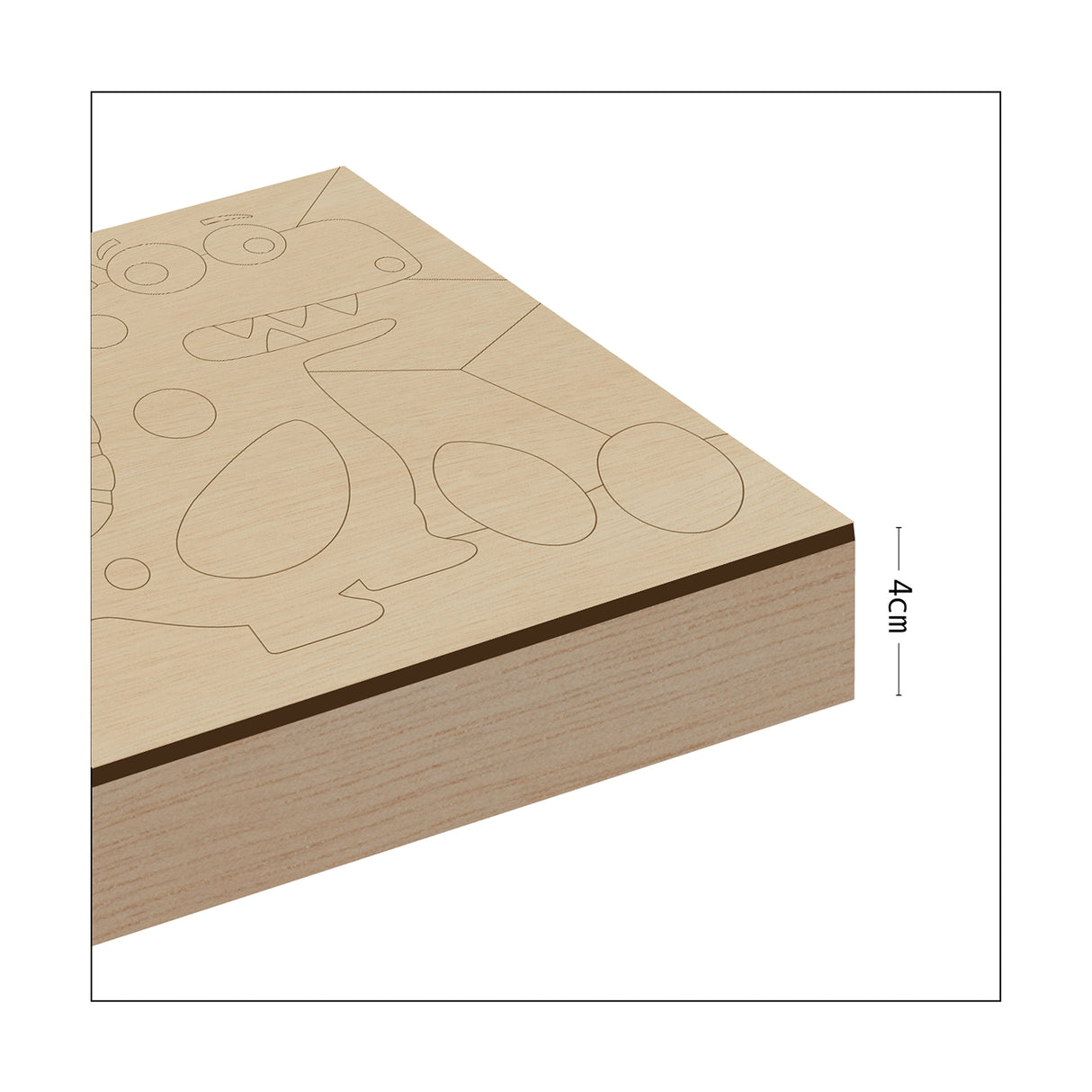 Kit Cuadro Para Pintar Natural 24x24cm De Dinosaurios - Cuadros | Bylmo