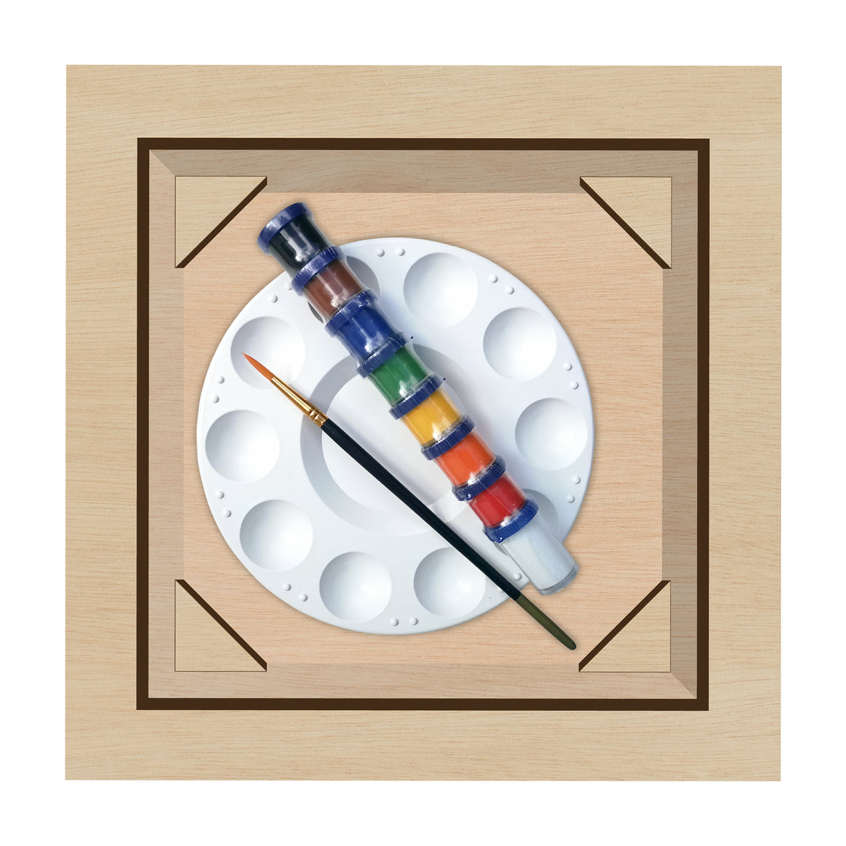 Kit Cuadro Para Pintar Natural 30x30cm De Zorro - Cuadros | Bylmo