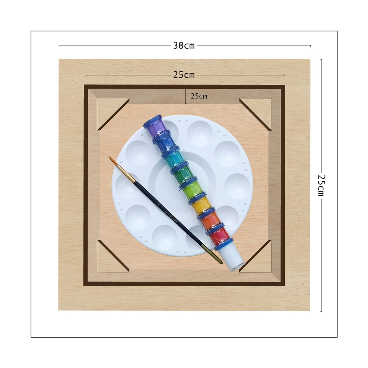 Kit Cuadro Para Pintar Natural 30x30cm De Pavo Real - Cuadros | Bylmo