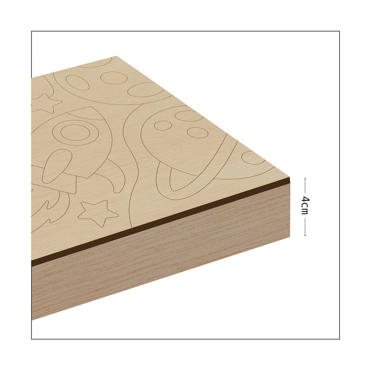 Kit Cuadro Para Pintar Natural 24x24cm De Cohete - Cuadros | Bylmo