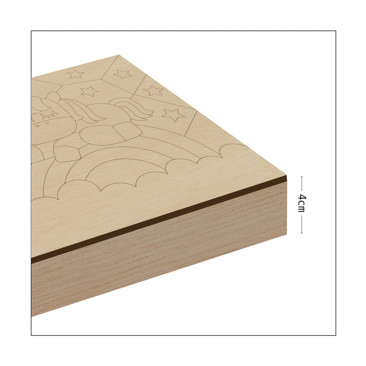 Kit Cuadro Para Pintar Natural 24x24cm De Unicornio - Cuadros | Bylmo