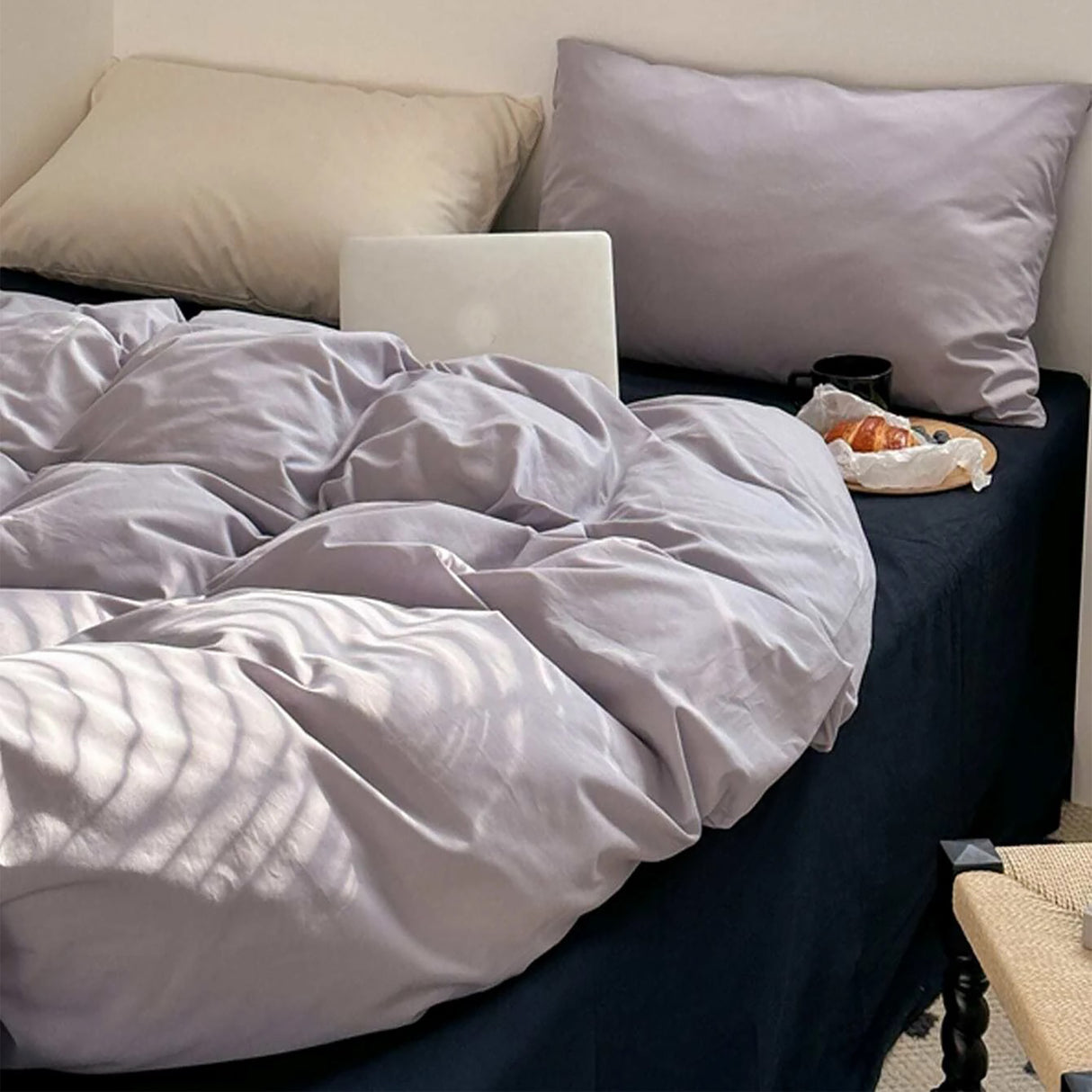 Duvet Lilis Gris Claro Para Cama Semidoble 120x190cm - Tendidos y Cubrelechos | Bylmo