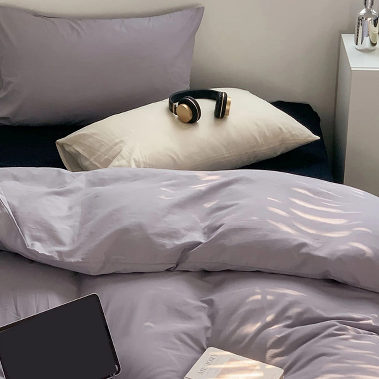 Duvet Lilis Gris Claro Para Cama Queen 160x190cm - Tendidos y Cubrelechos | Bylmo