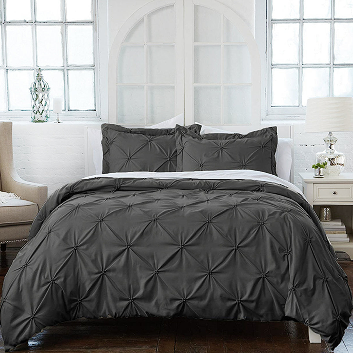 Duvet Duplux Gris Oscuro Para Cama Semidoble 120x190cm - Tendidos y Cubrelechos | Bylmo