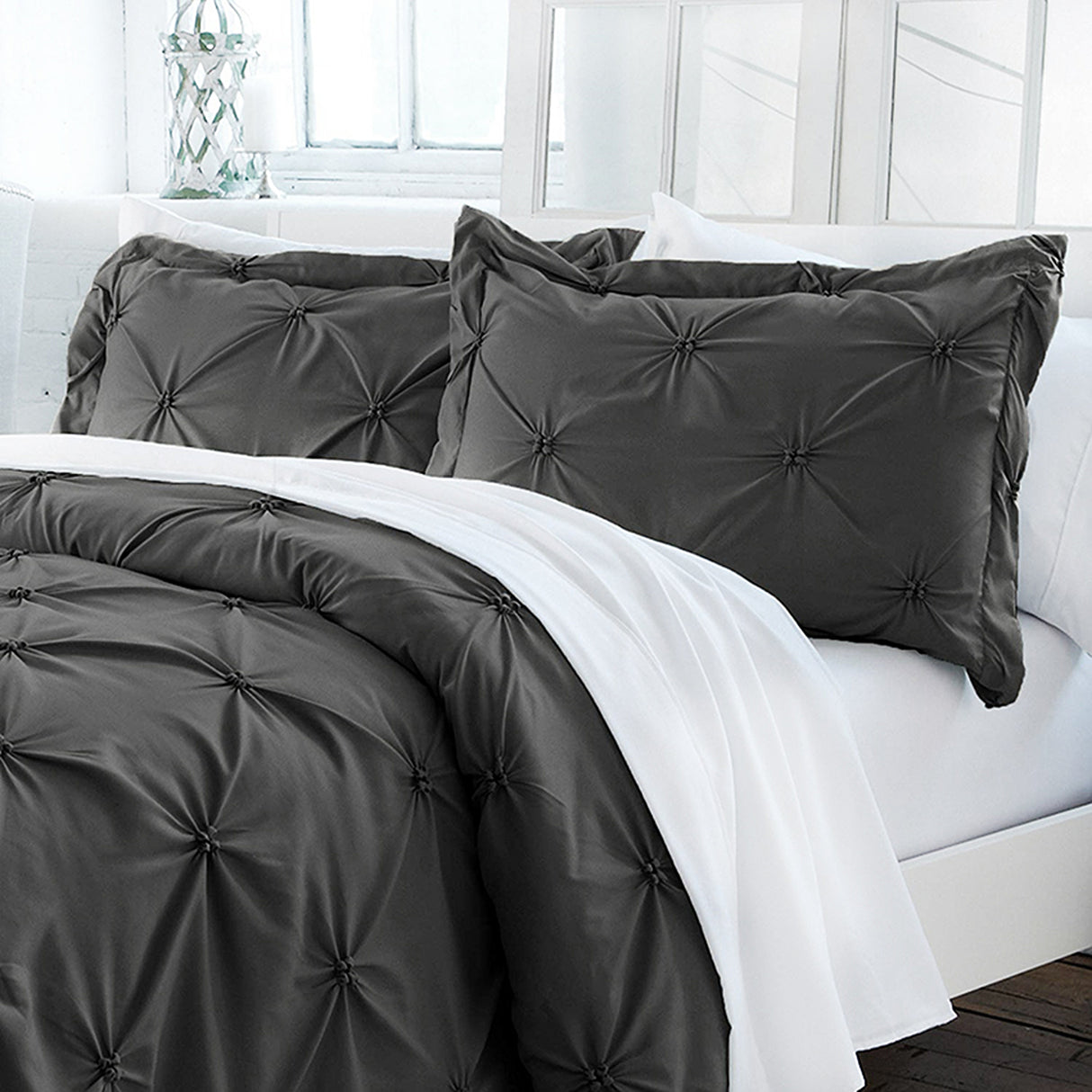 Duvet Duplux Gris Oscuro Para Cama Semidoble 120x190cm - Tendidos y Cubrelechos | Bylmo