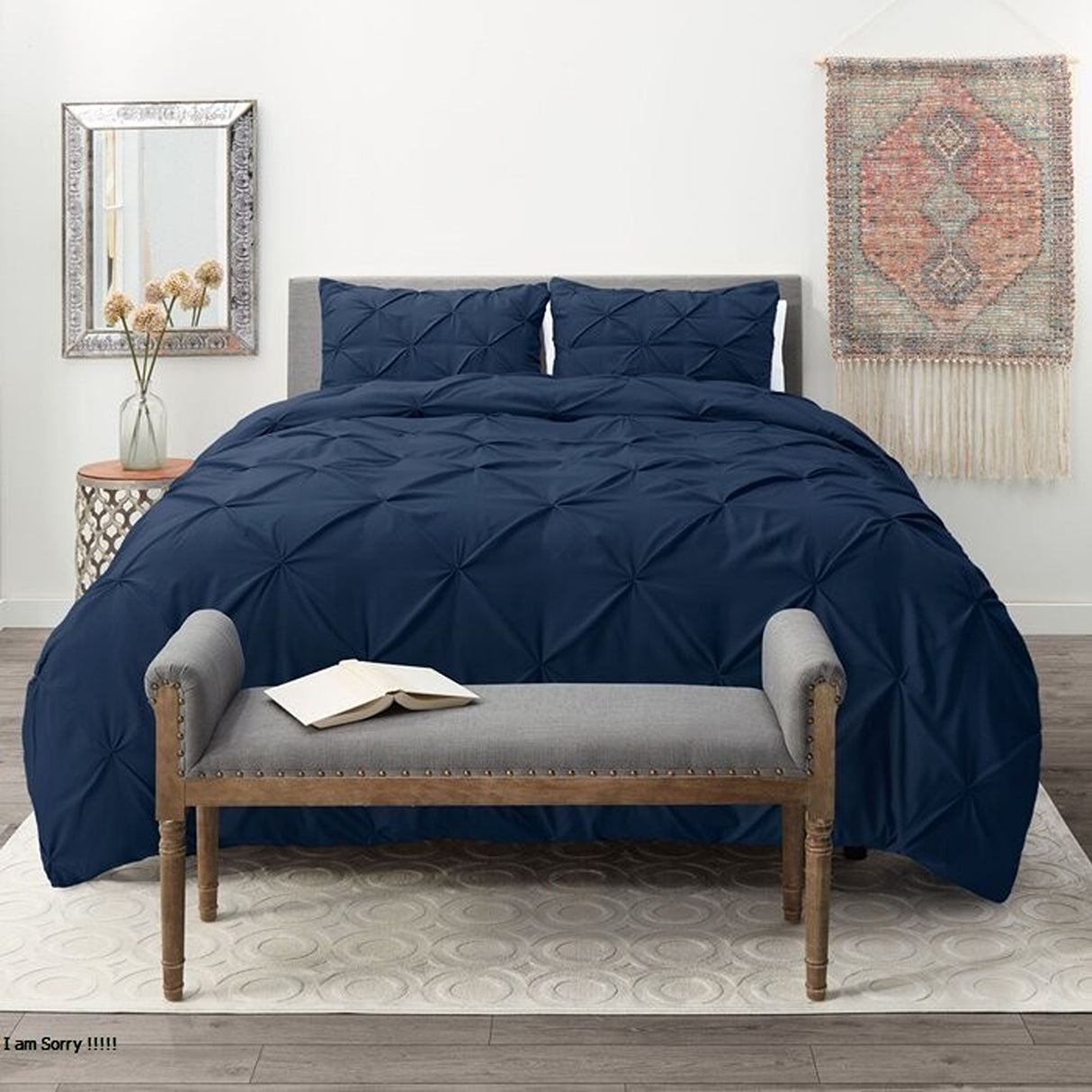 Duvet Duplux Azul Oscuro Para Cama Sencilla 90x190cm - Tendidos y Cubrelechos | Bylmo