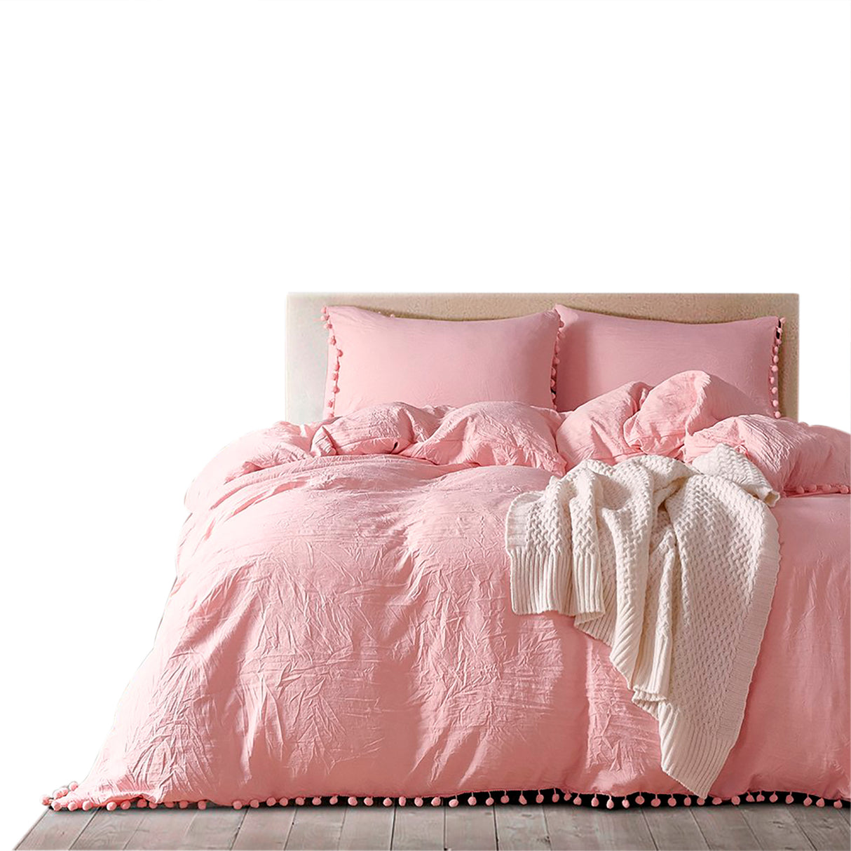 Edredón Boress Rosado Para Cama Queen 160x190cm - Tendidos y Cubrelechos | Bylmo