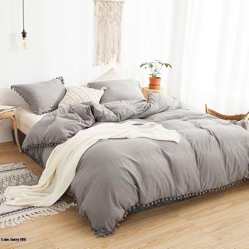 Edredón Boress Gris Para Cama Doble 140x190cm - Tendidos y Cubrelechos | Bylmo