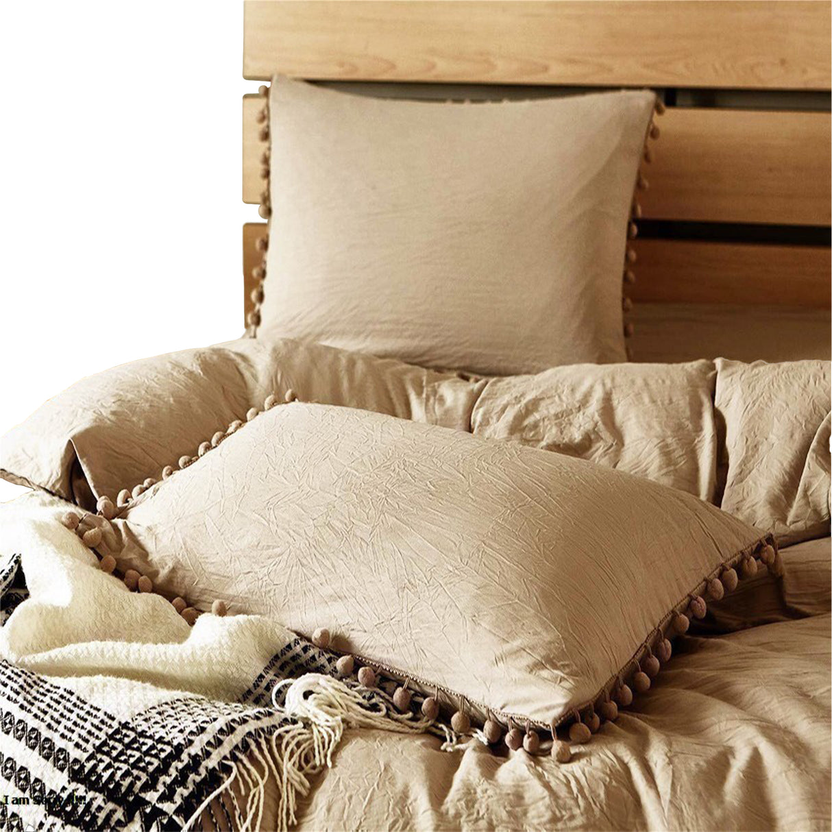 Edredón Boress Beige Para Cama King 200x190cm - Tendidos y Cubrelechos | Bylmo