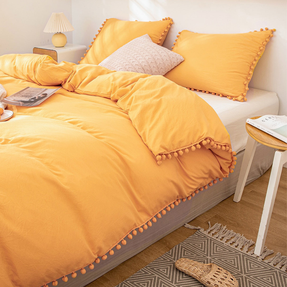 Edredón Boress Mostaza Para Cama Sencilla 90x190cm - Tendidos y Cubrelechos | Bylmo