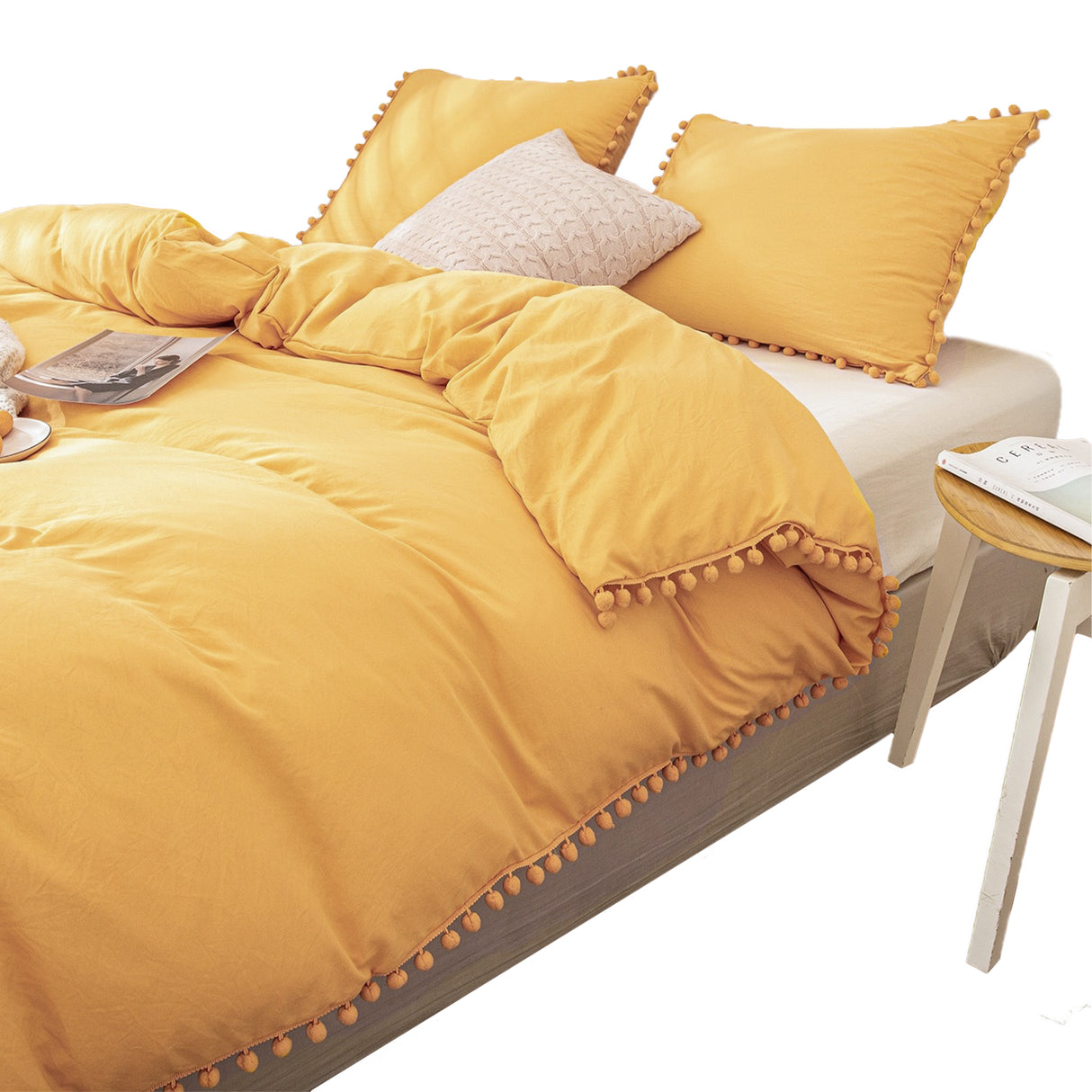 Edredón Boress Mostaza Para Cama Semidoble 120x190cm - Tendidos y Cubrelechos | Bylmo