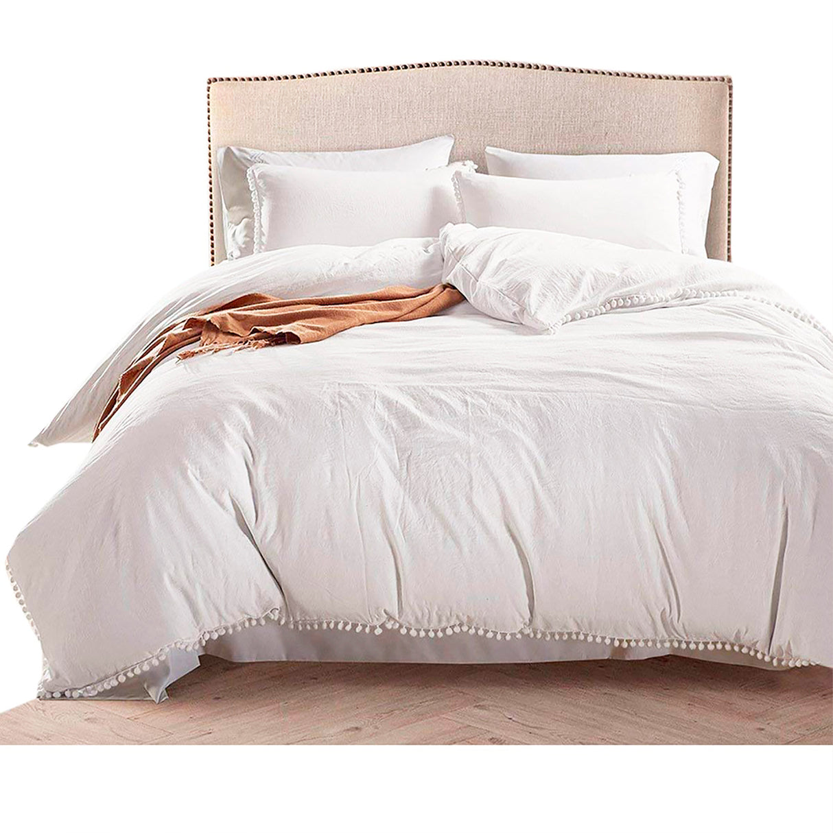 Edredón Boress Blanco Para Cama Doble 140x190cm - Tendidos y Cubrelechos | Bylmo