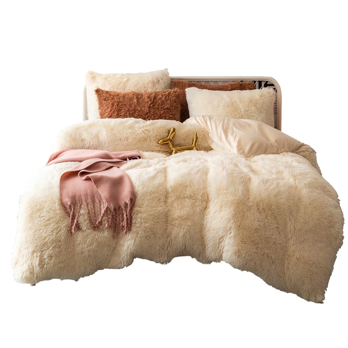 Edredón Fabre Beige Crema Para Cama King 200x190cm - Tendidos y Cubrelechos | Bylmo