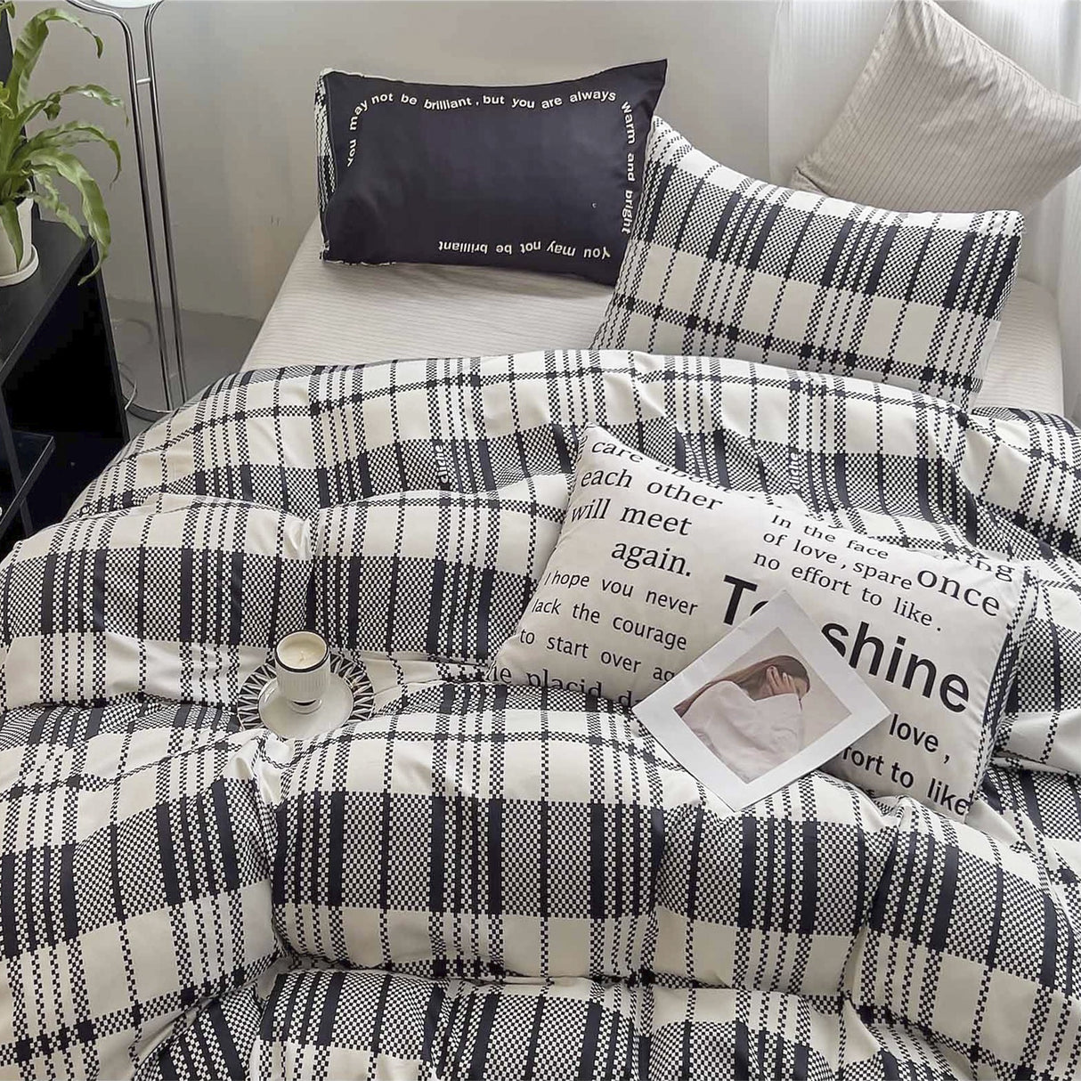 Duvet Squavet Negro Para Cama Doble 140x190cm Acolchado - Tendidos y Cubrelechos | Bylmo