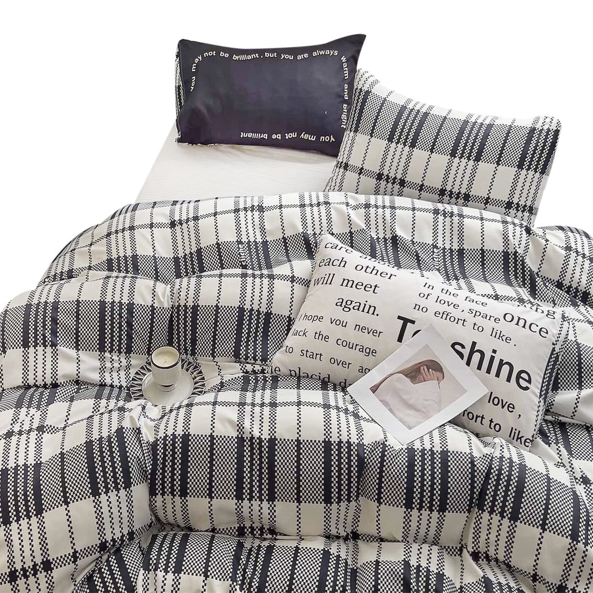 Duvet Squavet Negro Para Cama Doble 140x190cm Sin Acolchado - Tendidos y Cubrelechos | Bylmo