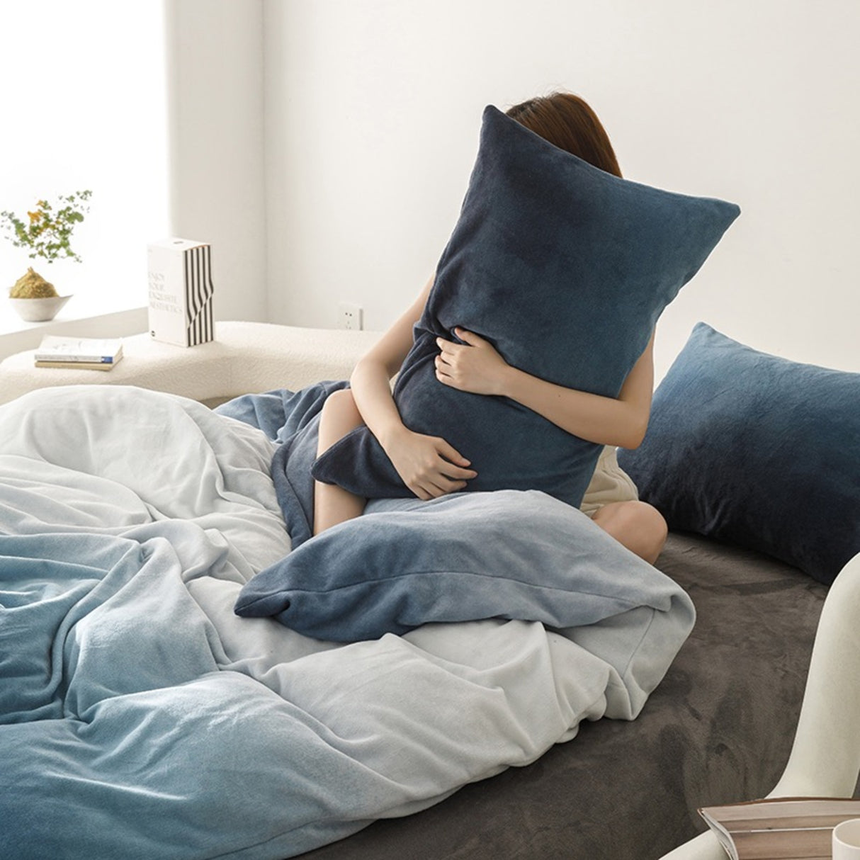 Duvet DiDegra Azul Para Cama Queen 160x190cm Acolchado - Tendidos y Cubrelechos | Bylmo