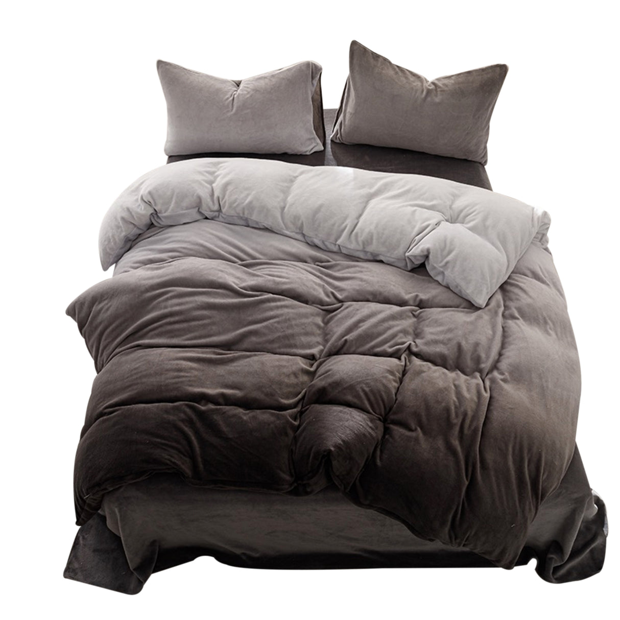 Duvet DiDegra Gris Para Cama Doble 140x190cm Acolchado - Tendidos y Cubrelechos | Bylmo