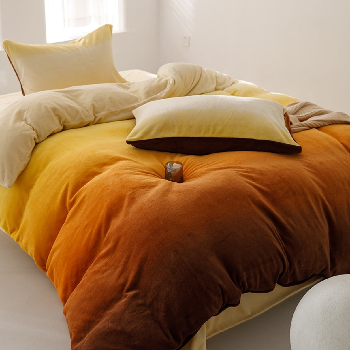 Duvet DiFlan Cafe Para Cama Queen 160x190cm Sin Acolchado - Tendidos y Cubrelechos | Bylmo