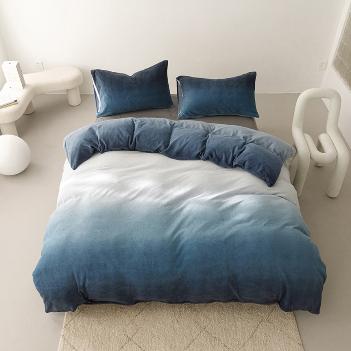 Duvet DiDegra Azul Para Cama Queen 160x190cm Sin Acolchado - Tendidos y Cubrelechos | Bylmo