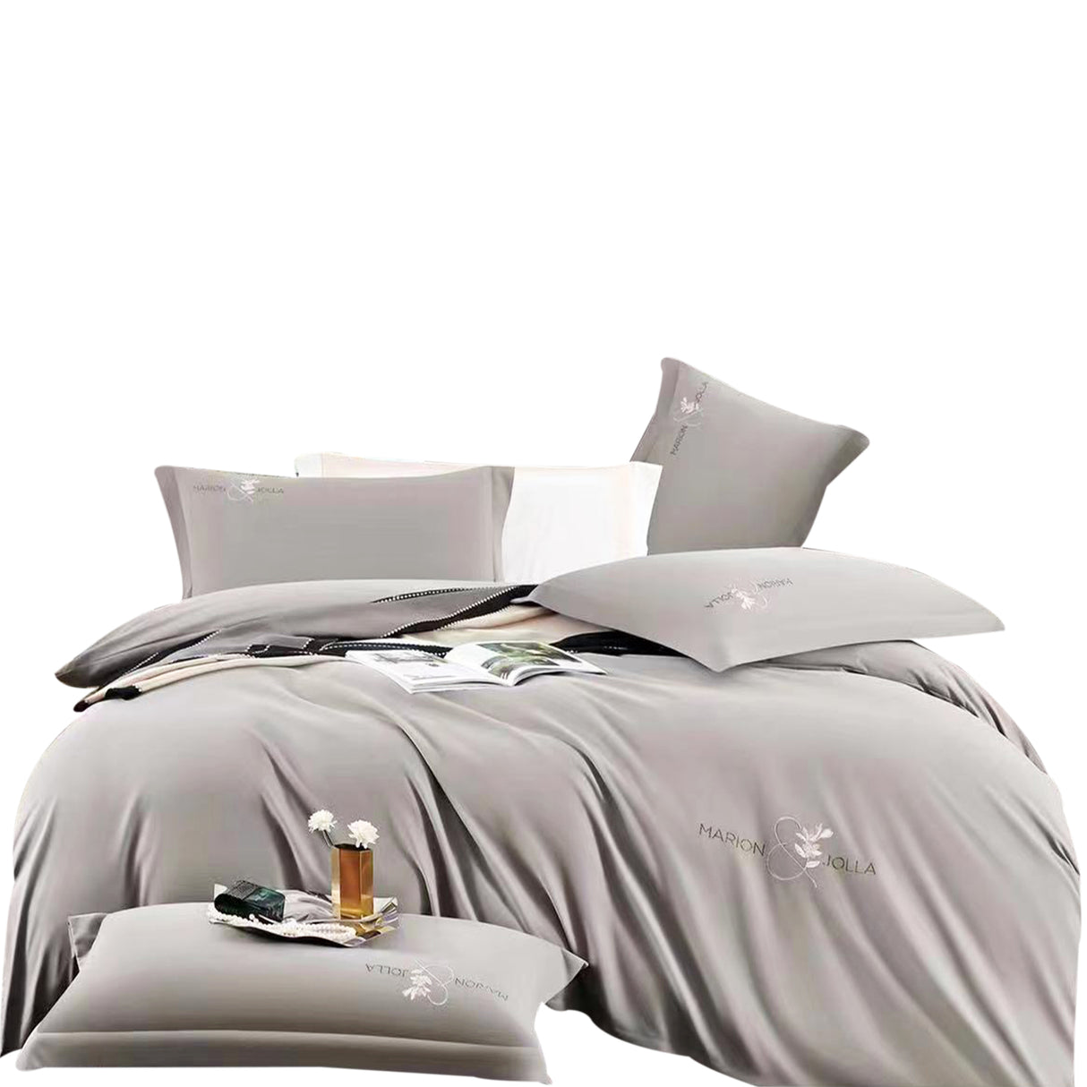 Duvet Vivo Gris Para Cama Queen 160x190cm Acolchado - Tendidos y Cubrelechos | Bylmo