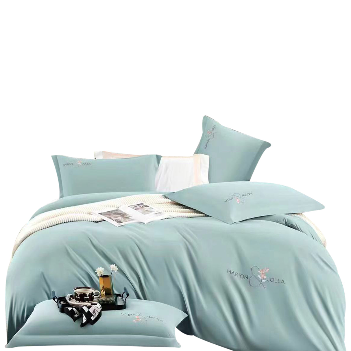 Duvet Vivo Azul Claro Para Cama Queen 160x190cm Sin Acolchado - Tendidos y Cubrelechos | Bylmo
