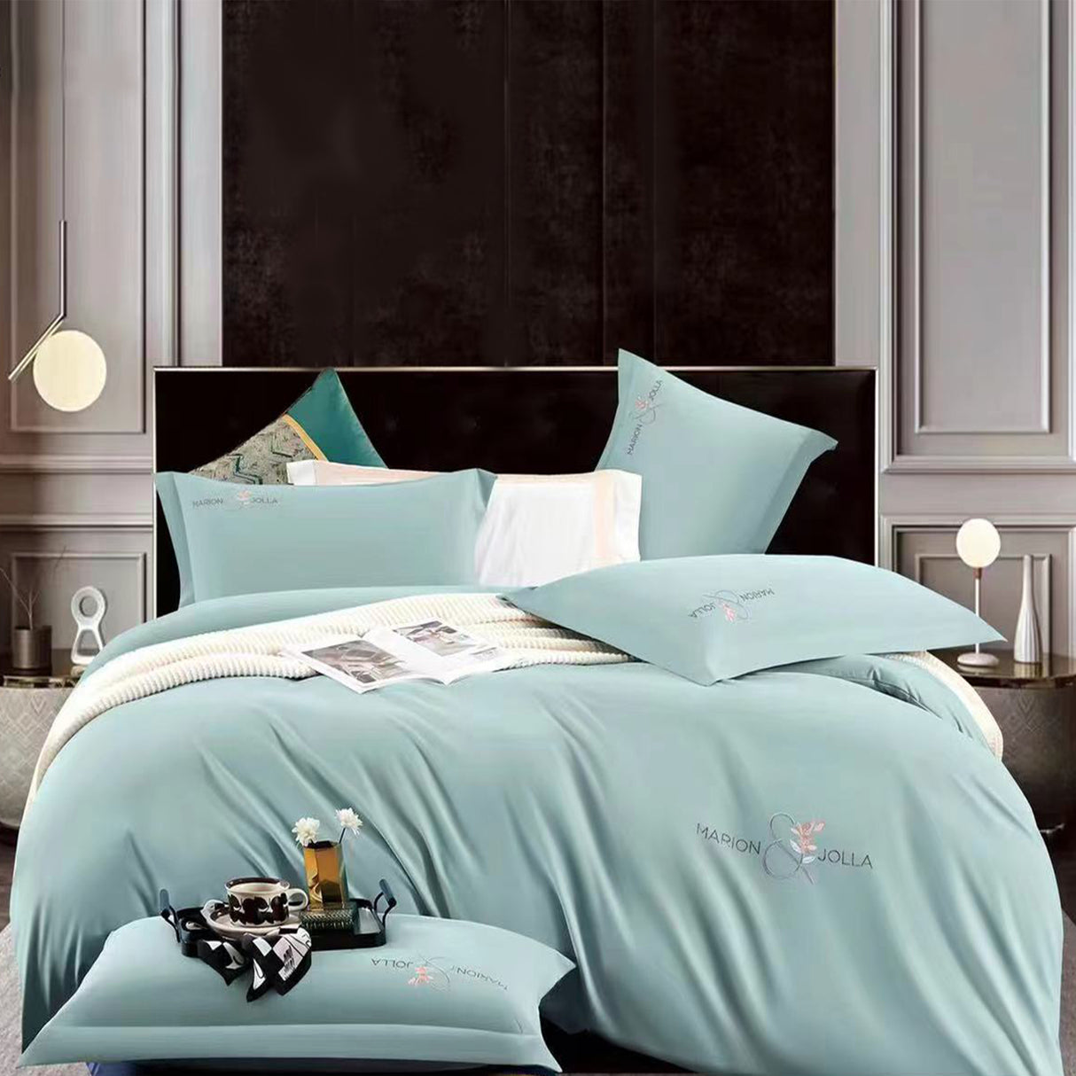 Duvet Vivo Azul Claro Para Cama Queen 160x190cm Sin Acolchado - Tendidos y Cubrelechos | Bylmo