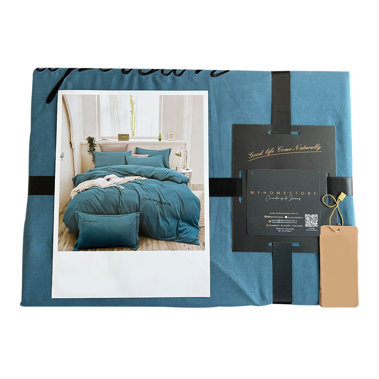 Duvet Sampson Azul Celeste Para Cama Doble 140x190cm Sin Acolchado - Tendidos y Cubrelechos | Bylmo