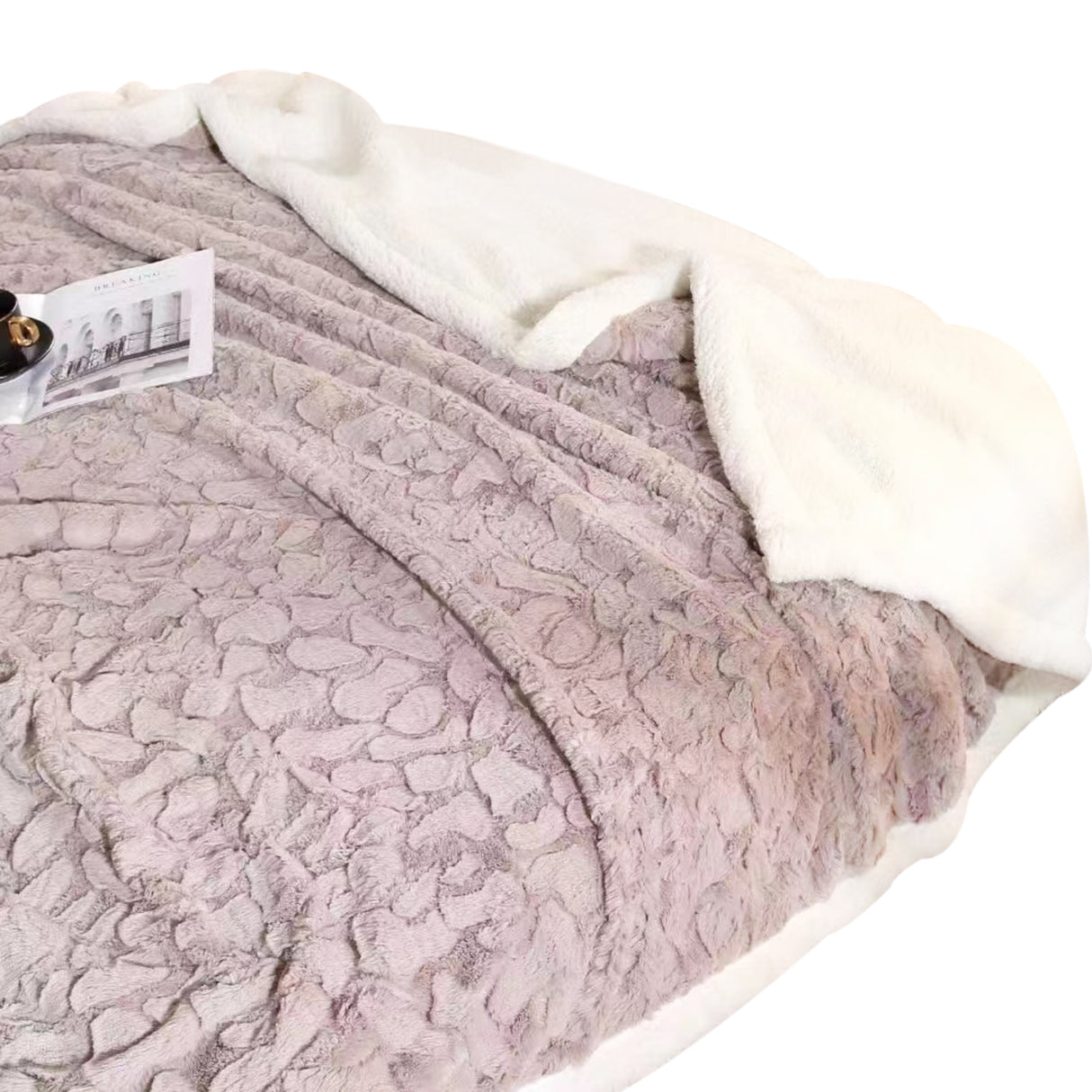 Cobija Ovejera Oleo Wrap Lila 180x200 Muy Suave - Cobijas | Bylmo