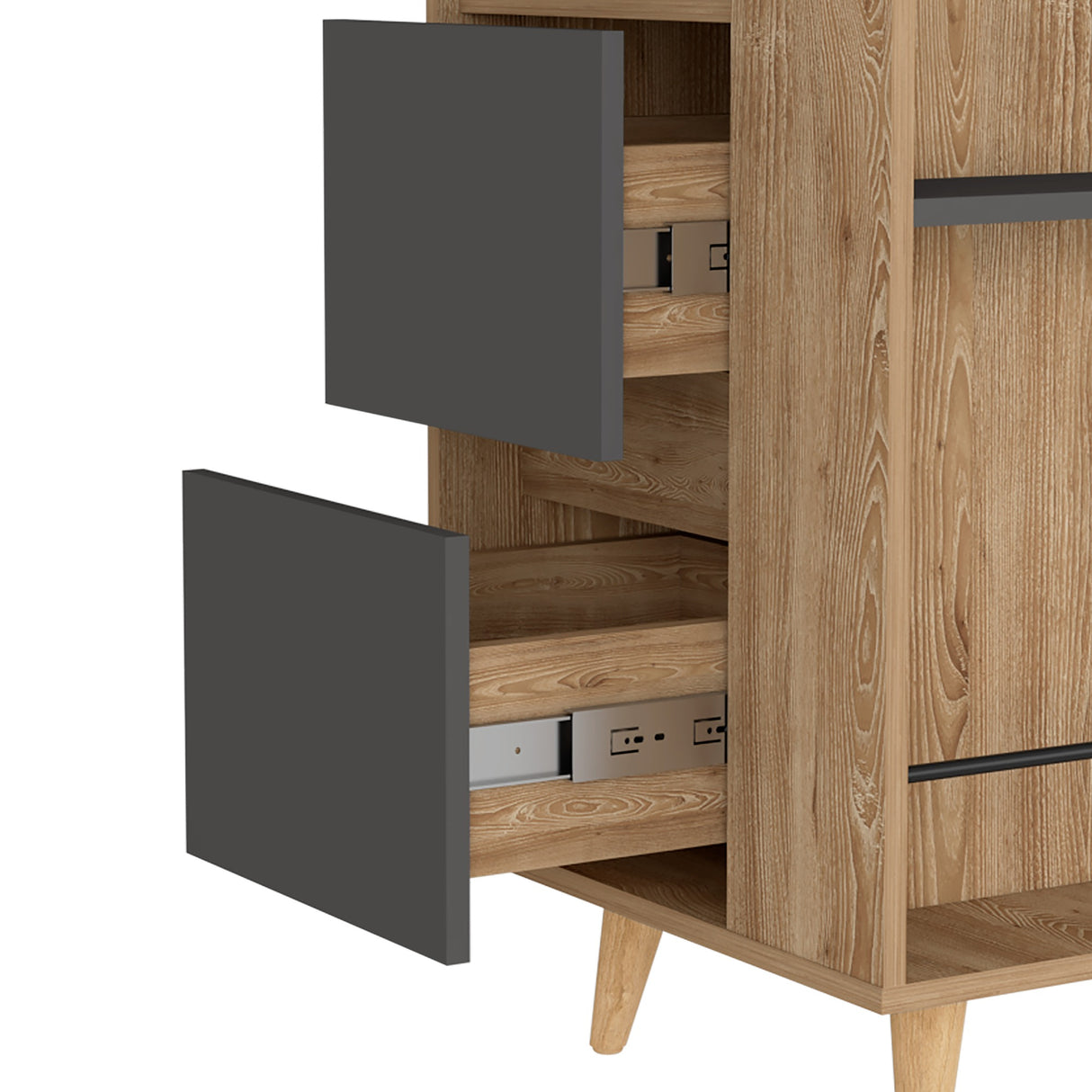 Bar Esquinero Salem Miel 50x180cm con Dos Cajones - Bares | Bylmo