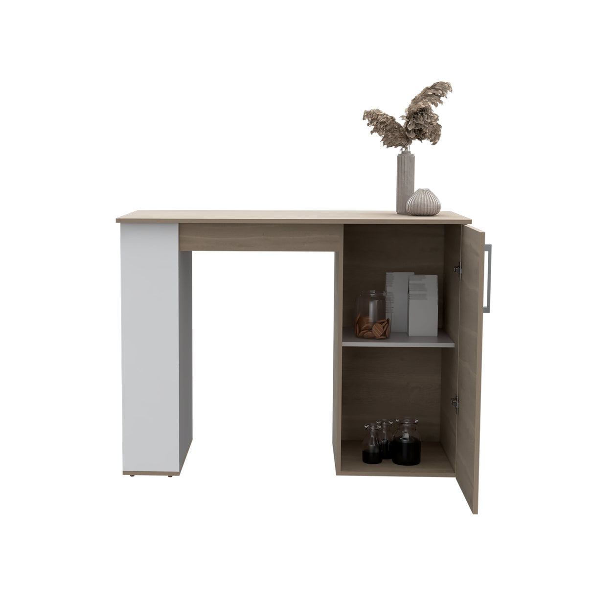 Barra de Cocina Allen Bardolino 120.3x91cm con Tres Entrepaños - Barras y Muebles Auxiliares | Bylmo