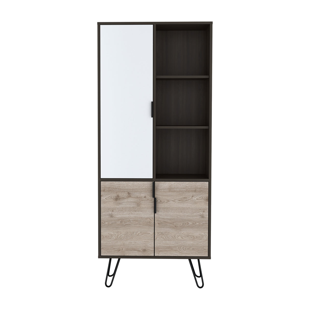 Biblioteca Borealis Carbón 72.1x170cm con Ocho Entrepaños - Bibliotecas y Estanterías | Bylmo