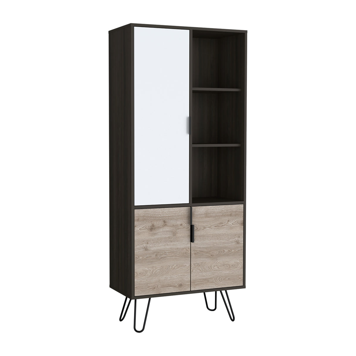 Biblioteca Borealis Carbón 72.1x170cm con Ocho Entrepaños - Bibliotecas y Estanterías | Bylmo