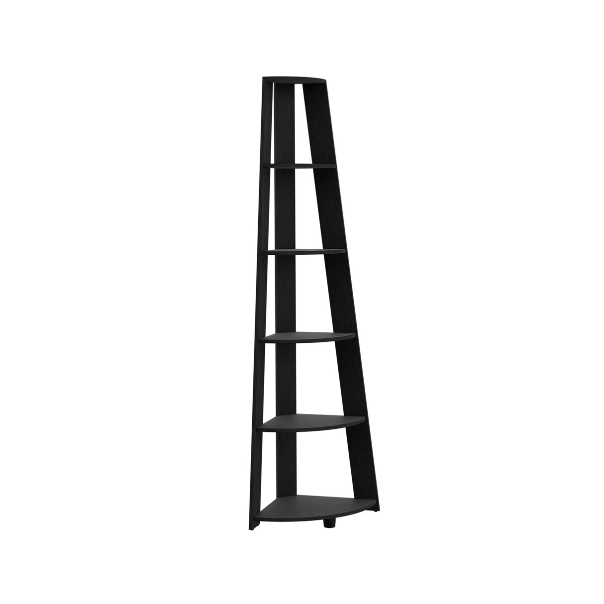 Estantería Garden Wengue 68.5x180cm Esquinero con Cuatro Entrepaños - Bibliotecas y Estanterías | Bylmo