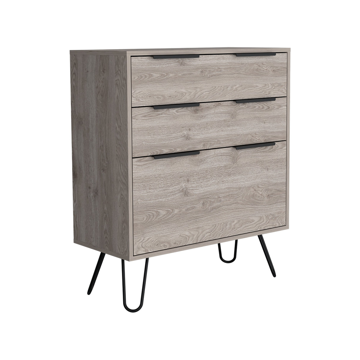 Cajonera Augusta Novo Ceniza 76.5x90.3cm con Tres Cajones - Cajoneras y Comodas | Bylmo