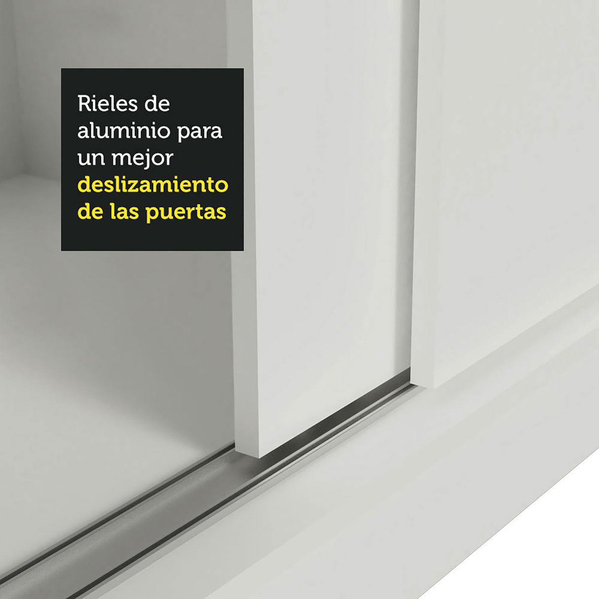 Closet Luke Blanco 120x183cm sin Espejo y con Dos Cajones - Closets | Bylmo