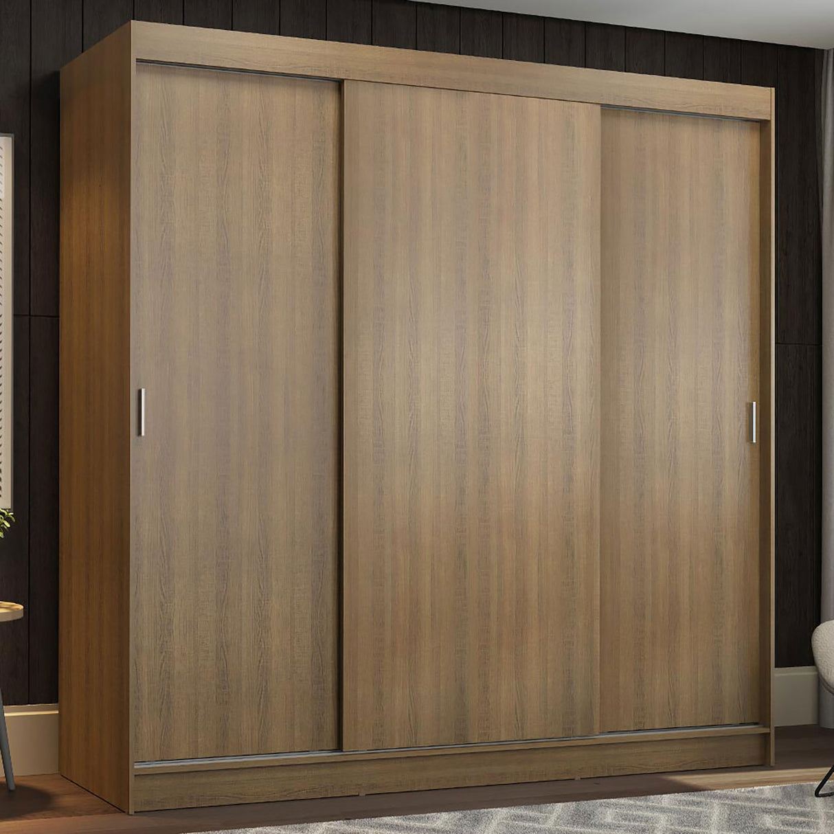 Closet Reno Marron 180x205cm sin Espejo y con cuatro Cajones - Closets | Bylmo