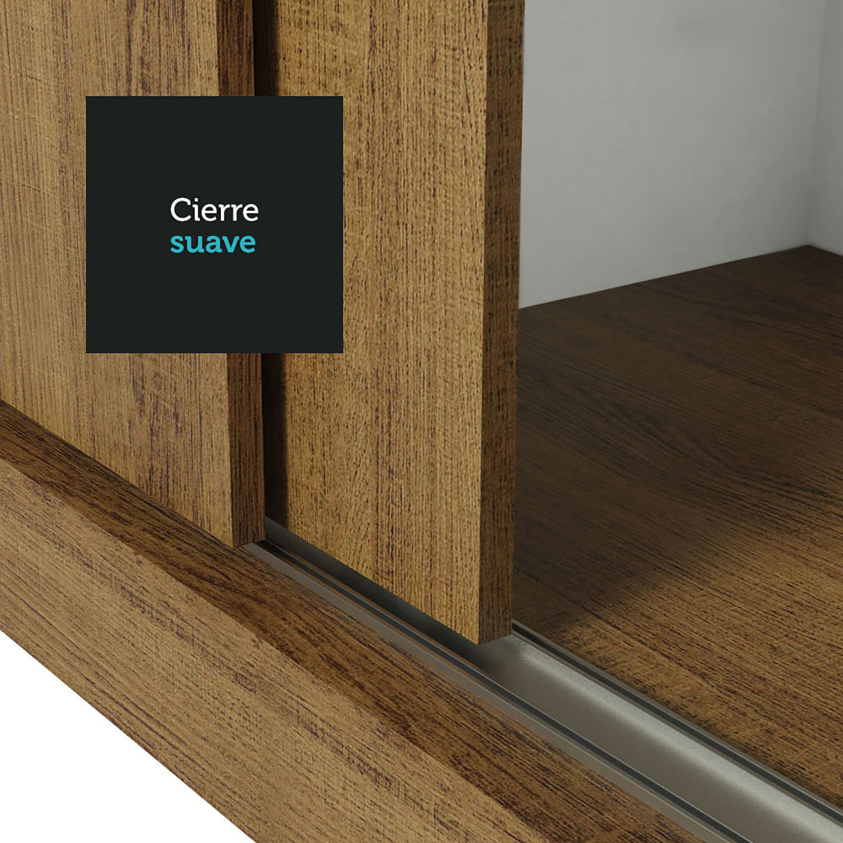 Closet Reno Marron 180x205cm con Espejo y Cuatro Cajones - Closets | Bylmo