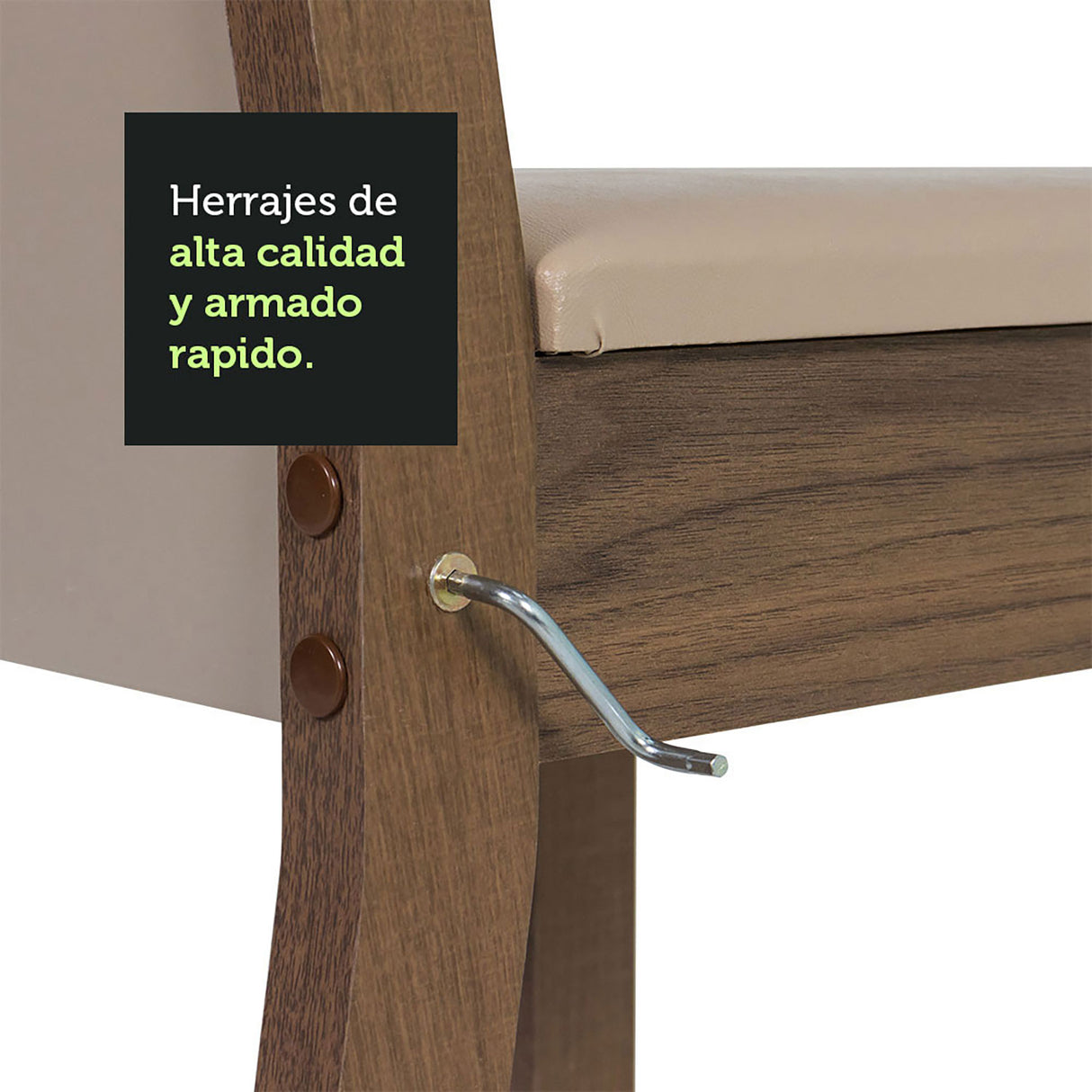 Combo Comedor y Sillas Honduras Marron 136x76cm de 6 Puestos - Comedores | Bylmo
