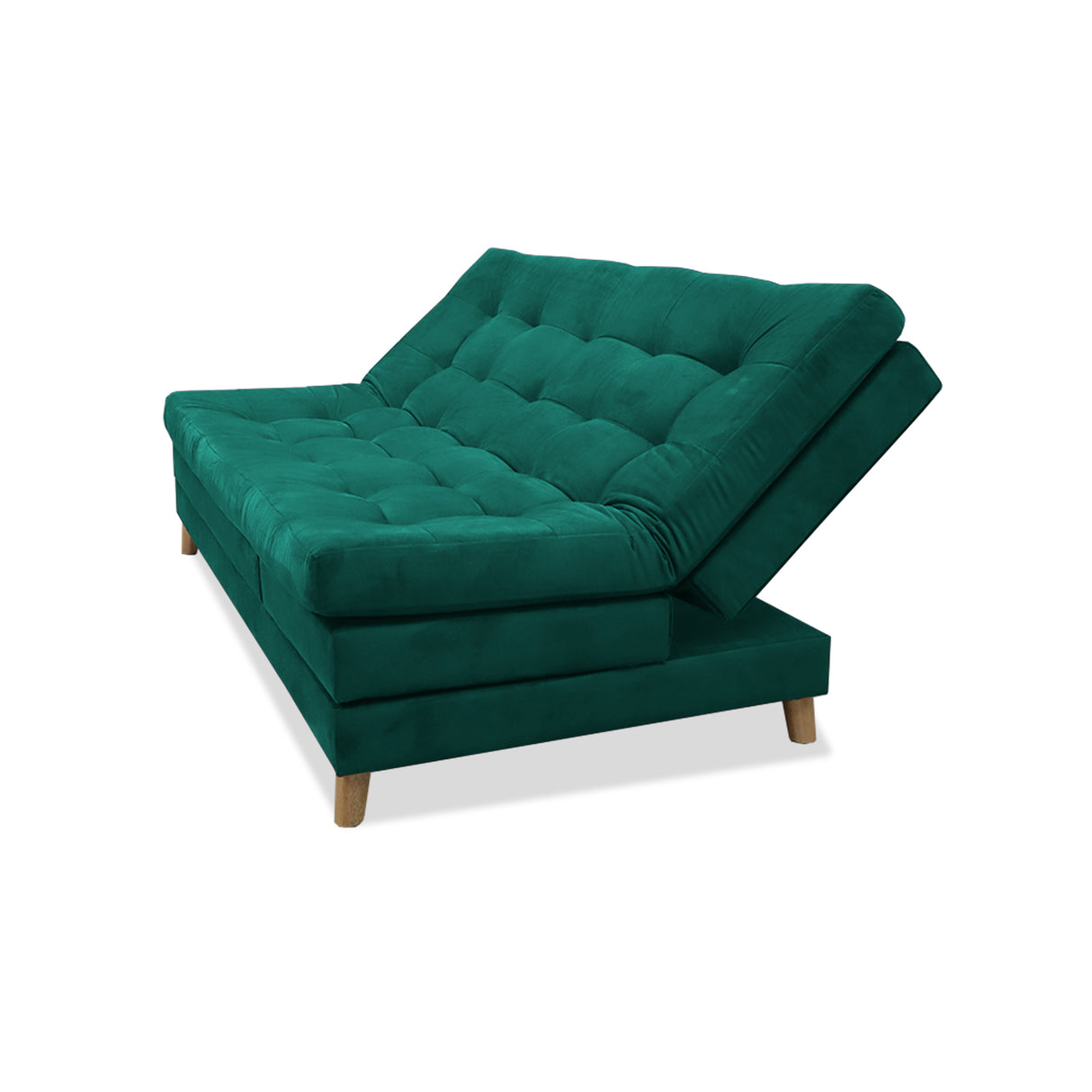 Sofacama Bieri Verde 180x95cm de Tres Puestos Reclinable - Sofas y Poltronas | Bylmo