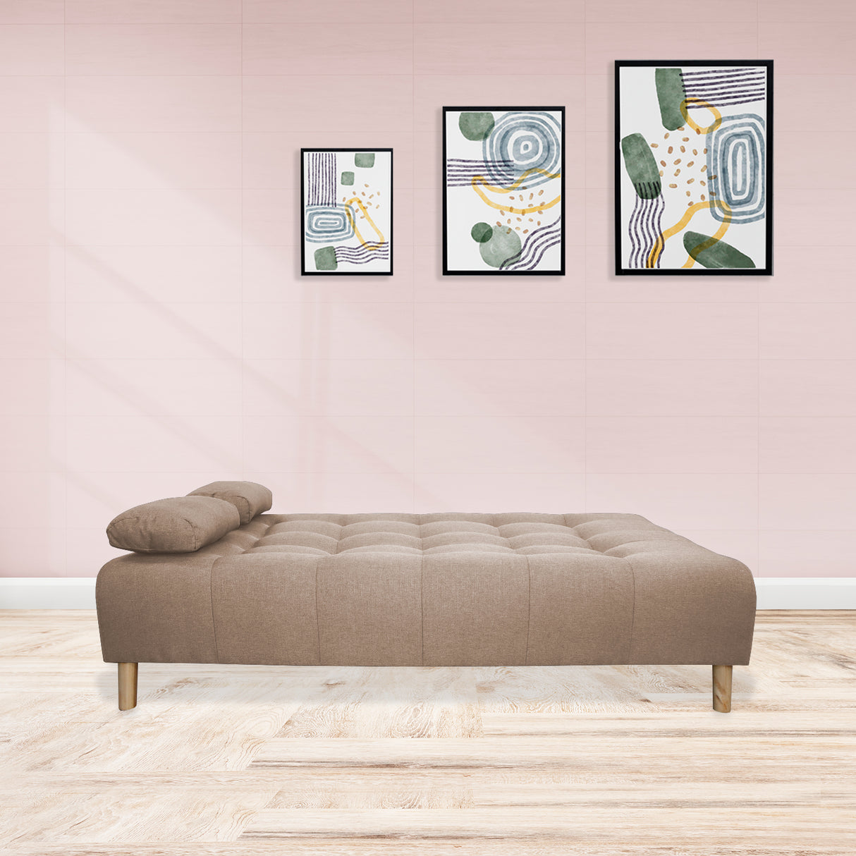 Sofacama Egli Camel 180x94cm de Tres Puestos Reclinable - Sofas y Poltronas | Bylmo