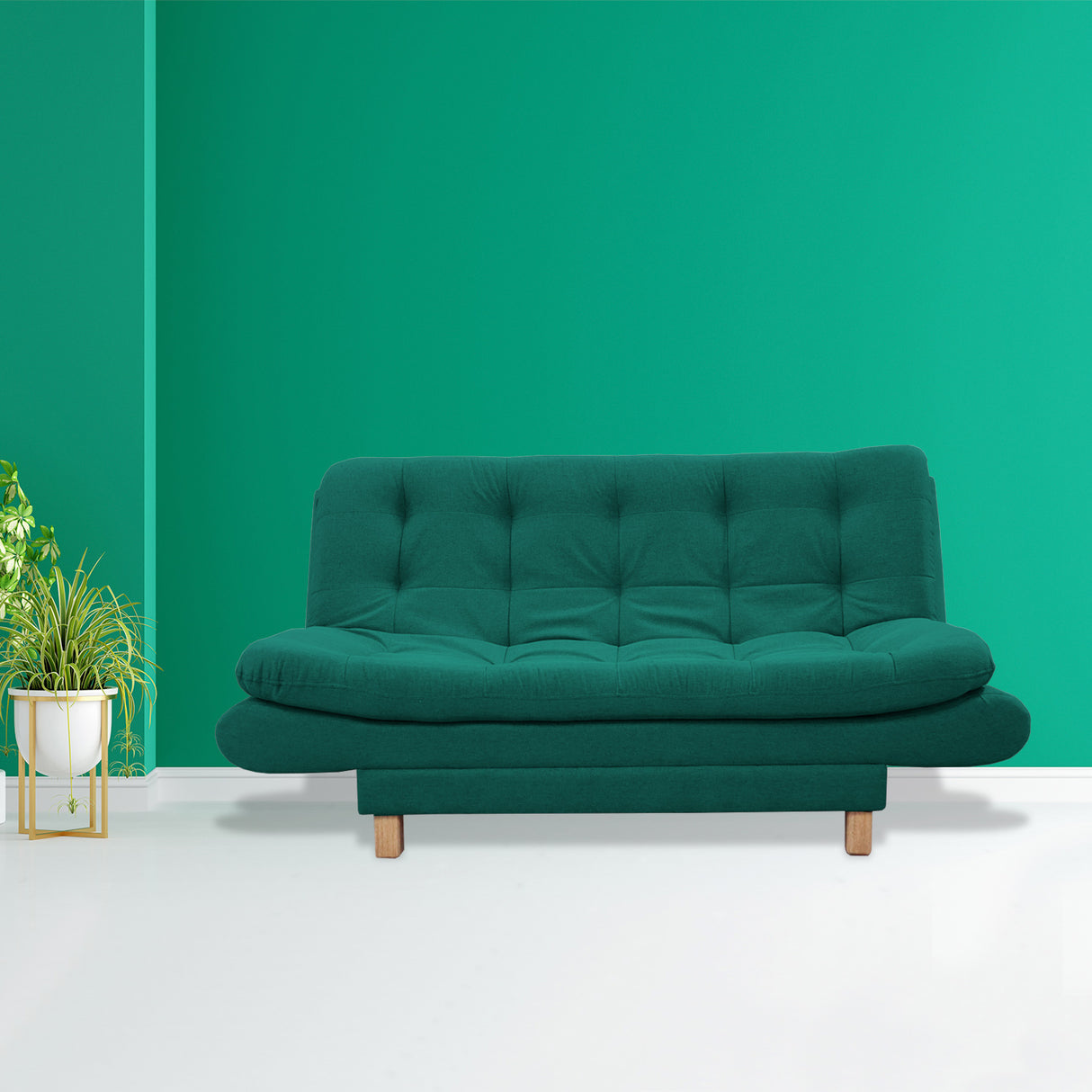 Sofacama Lehmann Verde 175x90cm de Tres Puestos Reclinable - Sofas y Poltronas | Bylmo