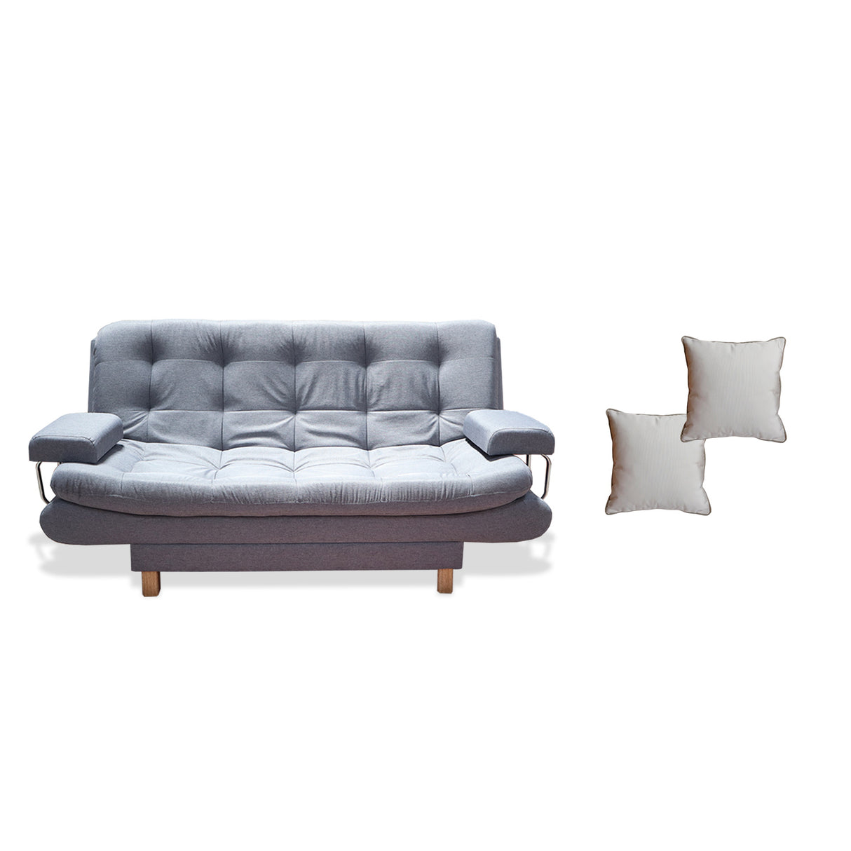 Sofacama Marti Gris 175x90cm de Tres Puestos Reclinable - Sofas y Poltronas | Bylmo