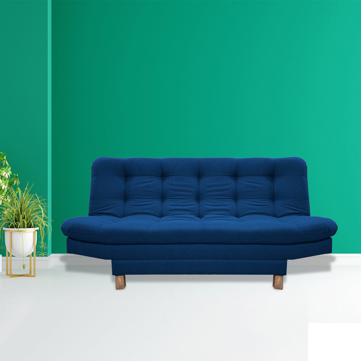 Sofacama Widmer Azul Petróleo 185x90cm de Tres Puestos Reclinable - Sofas y Poltronas | Bylmo