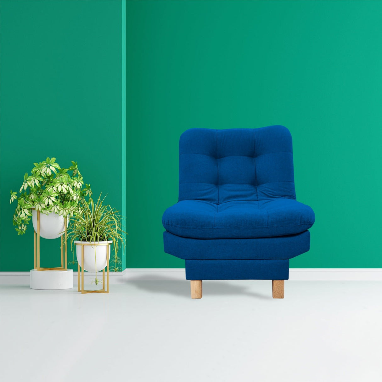 Poltrona Widmer Azul Petróleo 70x90cm de Un Puesto Reclinable - Sofas y Poltronas | Bylmo