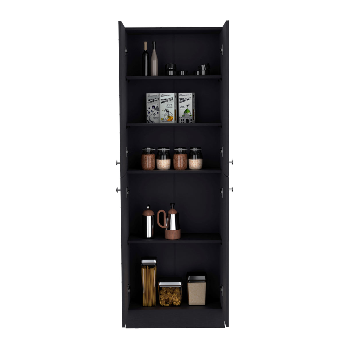 Alacena Lynch Wengue 60x180.6cm de Piso - Alacenas y Muebles Microondas | Bylmo