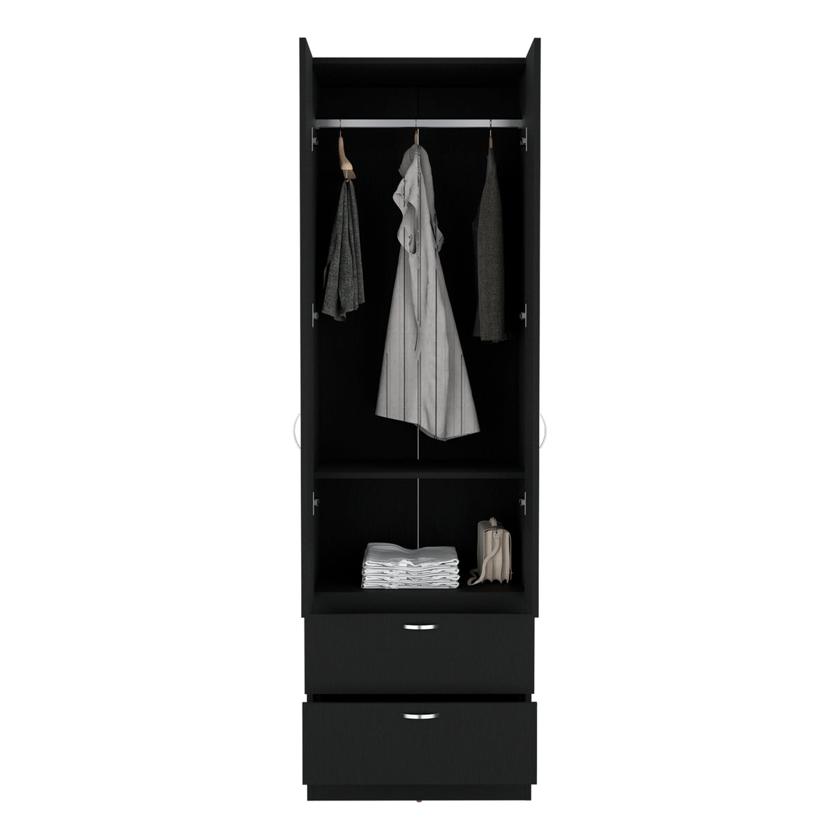 Closet Vicco Wengue 59.2x195cm con Dos Cajones - Closets | Bylmo