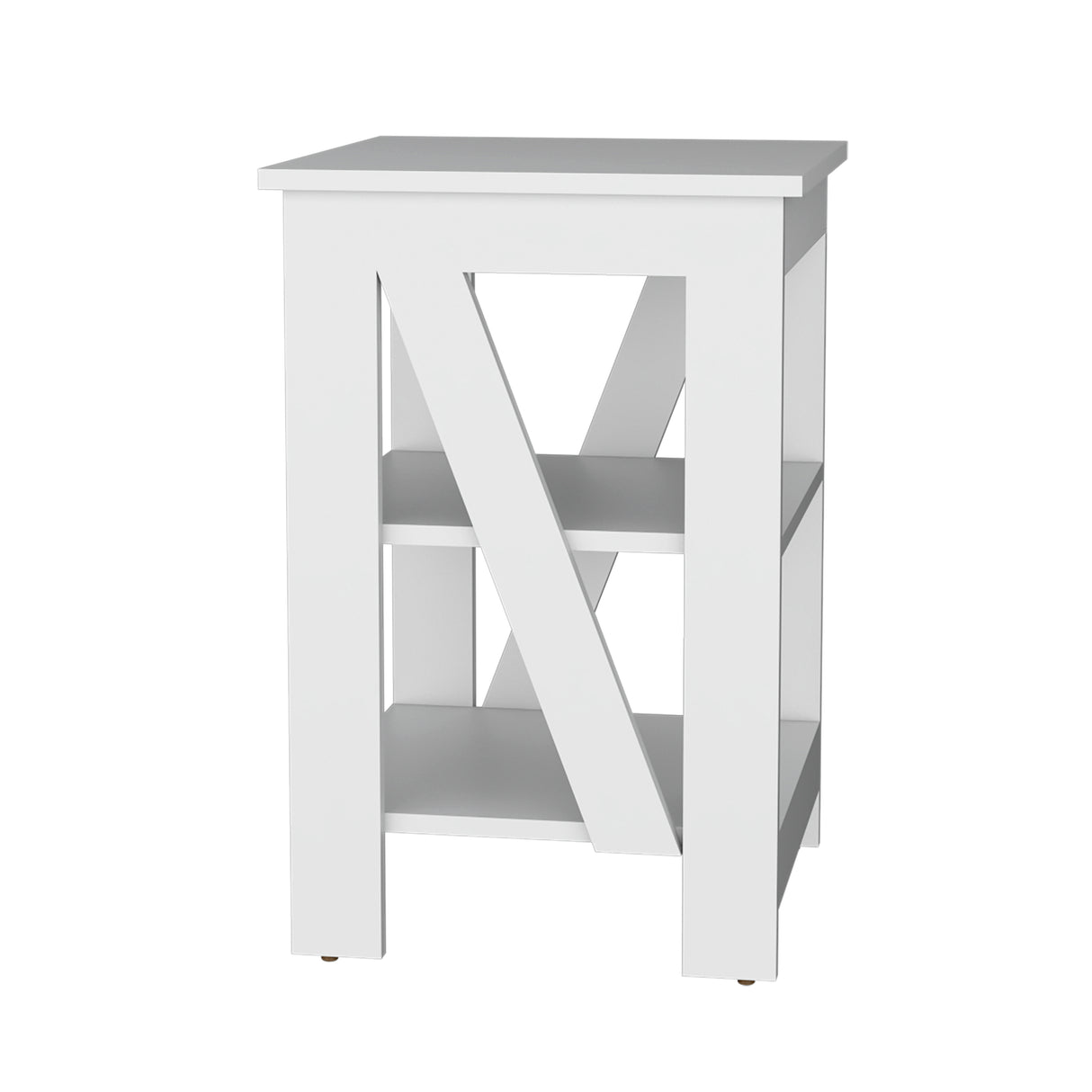 Mesa Auxiliar Taylor Blanco 40x60.6cm Rectangular con Patas - Mesas Auxiliares | Bylmo